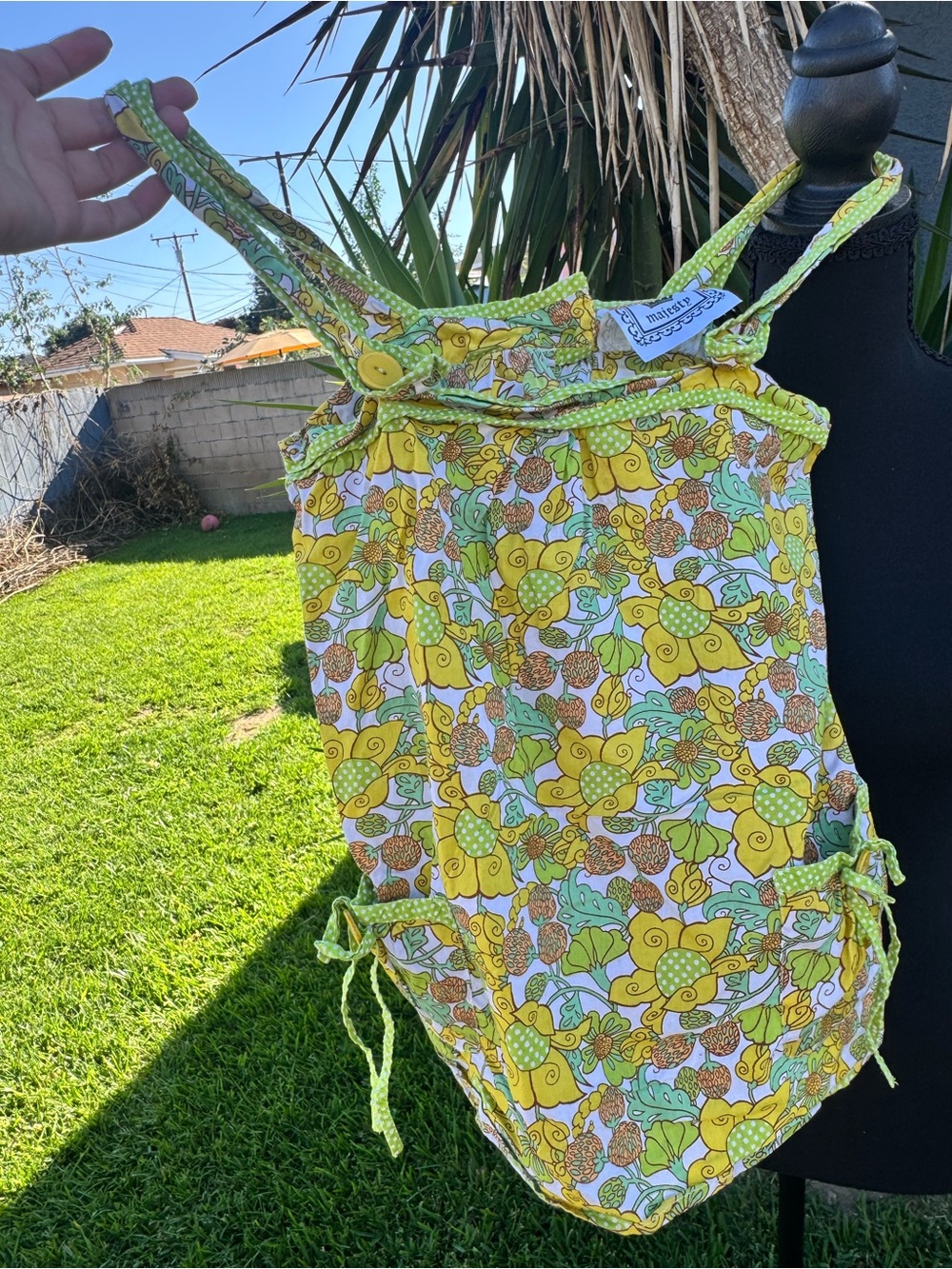 Women’s Floral Tank Top - Yellow & Green